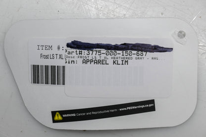 Klim 3775-000-150-687 Womens XL Heathered Gray/Rasberry Radiance Frost Longsleeve Shirt NOS