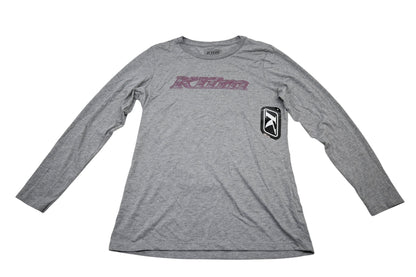 Klim 3775-000-140-687 Womens Large Heathered Gray/Rasberry Radiance Frost Longsleeve Shirt NOS