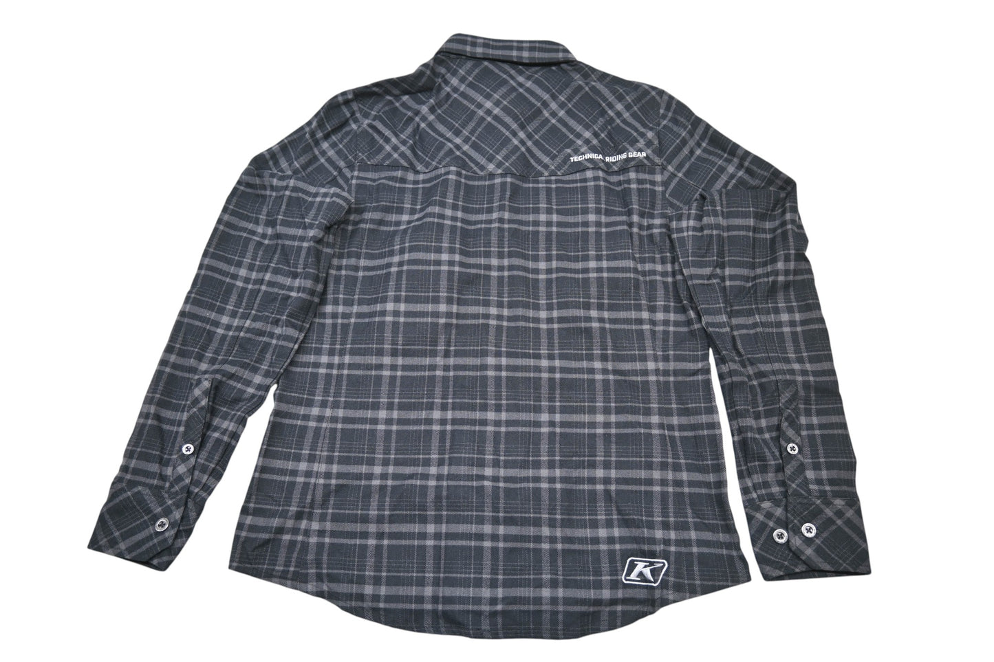 Klim 3681-000-130-005 Womens Medium Black/Asphalt Upland Flannel Longsleeve Shirt NOS