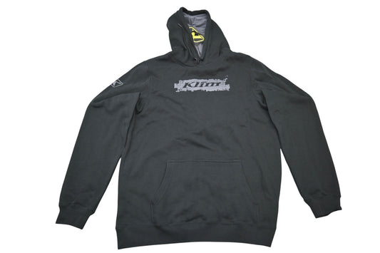 Klim 6577-000-130-000 Mens Medium Black/Asphalt Patriot Hoodie NOS