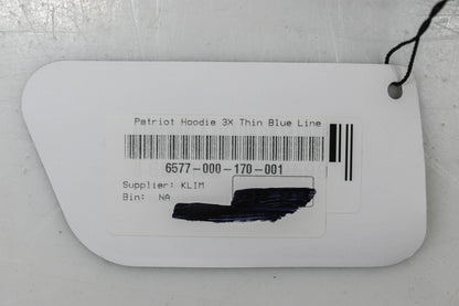 Klim 6577-000-170-001 Mens 3XL Black/Asphalt/Blue Patriot Hoodie NOS