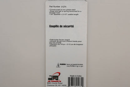 JR Products 01274 Safety Lock Pin NOS