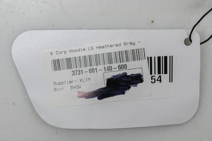 Klim 3731-001-140-600 Mens Large Heathered Gray/Black K Corp Hoodie NOS