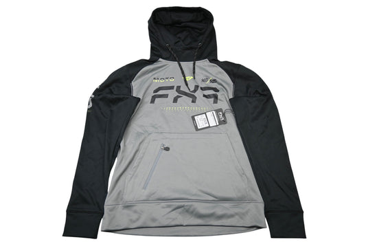 FXR 241122-0510-07 Unisex Small Gray/Black Moto Tech Pullover Hoodie NOS
