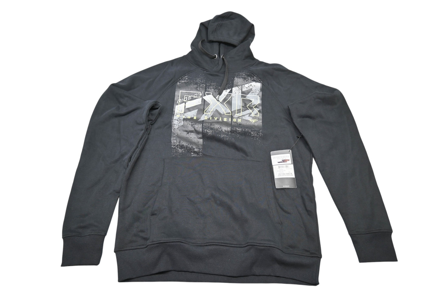 FXR 231156-1065-16 Unisex XL Black/HiVis Broadcast Pullover Hoodie NOS