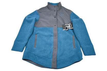 Klim 3590-000-140-248 Womens Large Deep Lagoon/Asphalt High Pile Mountain Fleece Jacket NOS