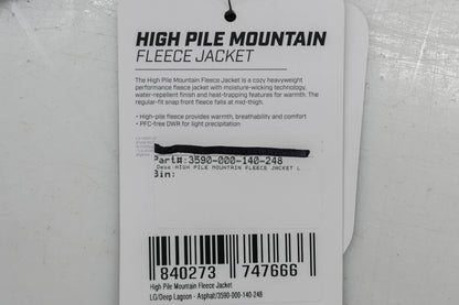 Klim 3590-000-140-248 Womens Large Deep Lagoon/Asphalt High Pile Mountain Fleece Jacket NOS