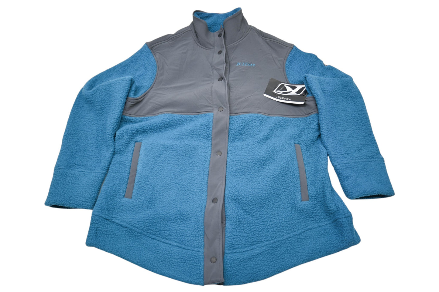 Klim 3590-000-150-248 Womens XL Deep Lagoon/Asphalt High Pile Mountain Fleece Jacket NOS