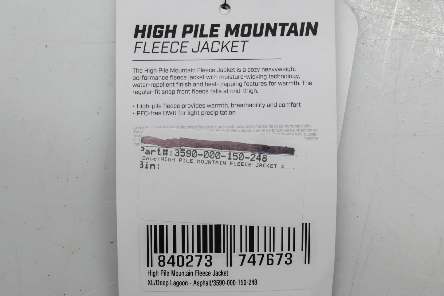 Klim 3590-000-150-248 Womens XL Deep Lagoon/Asphalt High Pile Mountain Fleece Jacket NOS