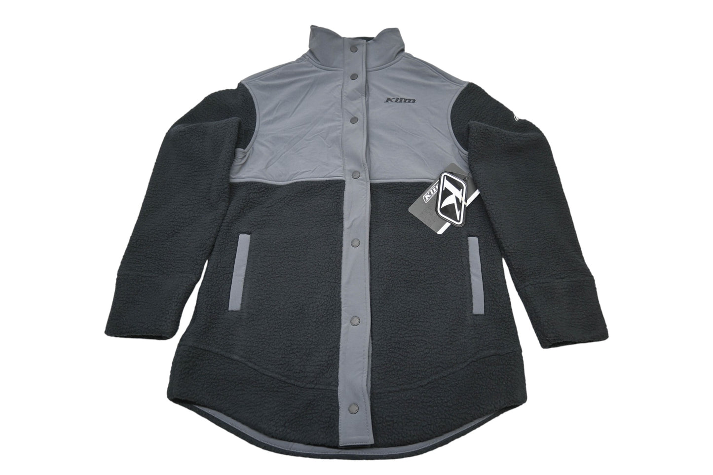 Klim 3590-000-120-005 Womens Small Black/Asphalt High Pile Mountain Fleece Jacket NOS