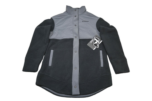 Klim 3590-000-120-005 Womens Small Black/Asphalt High Pile Mountain Fleece Jacket NOS