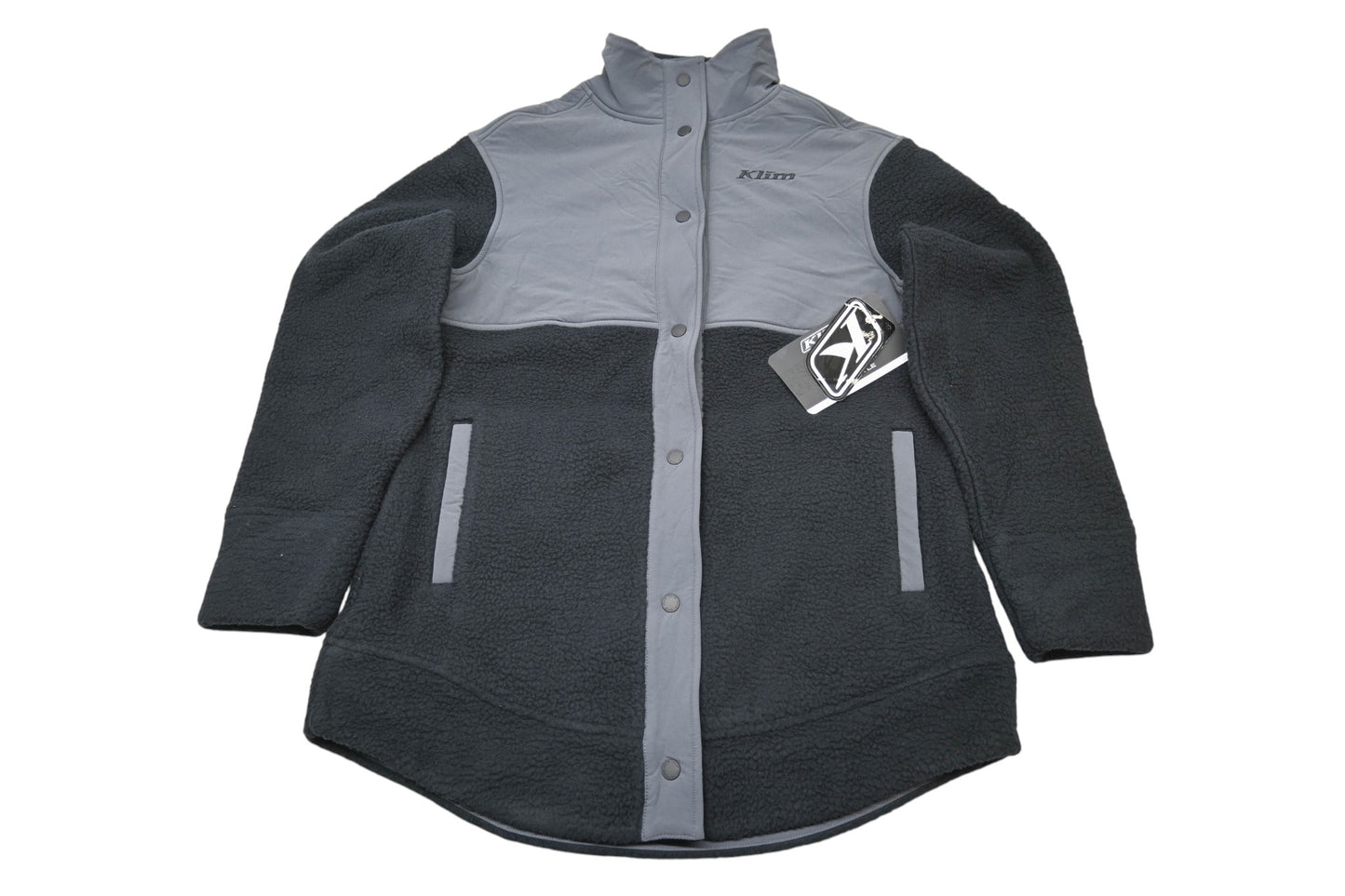Klim 3590-000-130-005 Womens Medium Black/Asphalt High Pile Mountain Fleece Jacket NOS