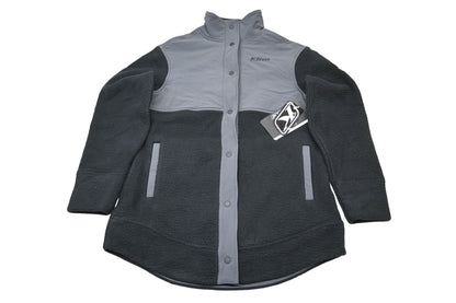 Klim 3590-000-130-005 Womens Medium Black/Asphalt High Pile Mountain Fleece Jacket NOS