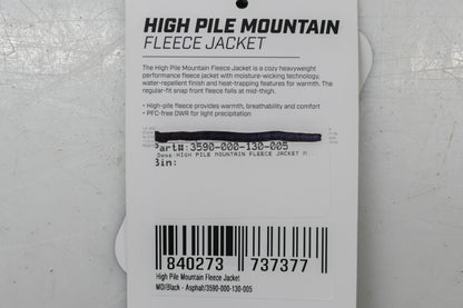 Klim 3590-000-130-005 Womens Medium Black/Asphalt High Pile Mountain Fleece Jacket NOS
