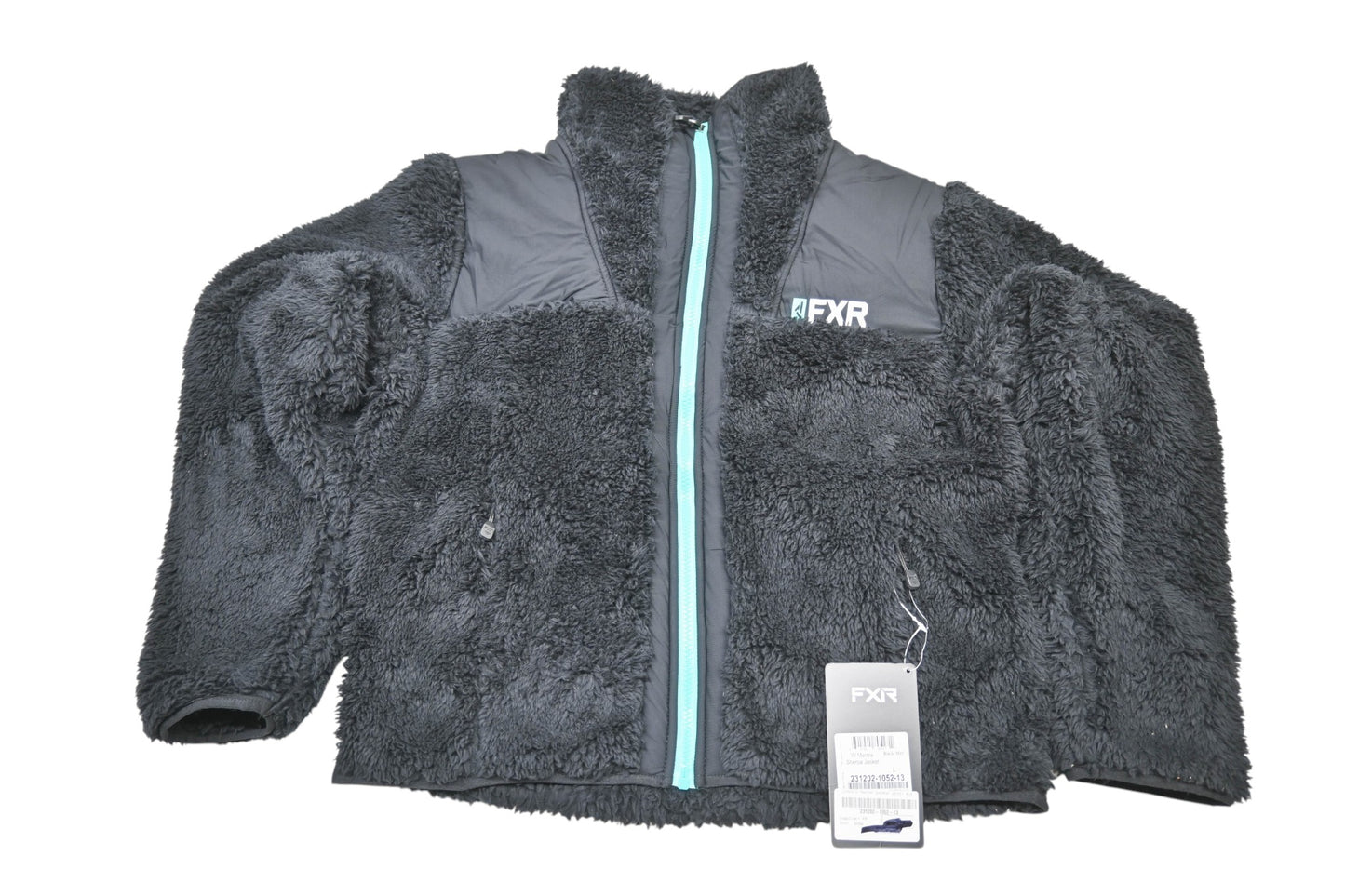 FXR 231202-1052-13 Womens Large Black/Mint Mantra Sherpa Jacket NOS