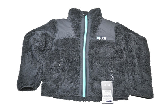 FXR 231202-1052-13 Womens Large Black/Mint Mantra Sherpa Jacket NOS