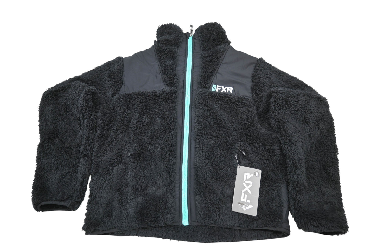 FXR 231202-1052-16 Womens XL Black/Mint Mantra Sherpa Jacket NOS