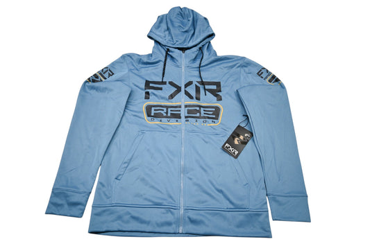 FXR 241113-0310-10 Mens Medium Steel/Black Race Division Tech Hoodie NOS