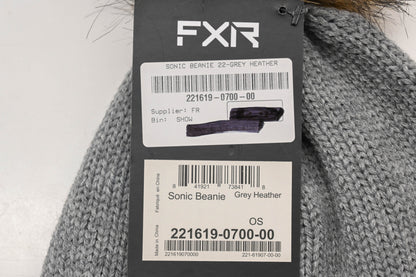 FXR 221619-0700-00 OS Grey Heather Sonic Beanie NOS
