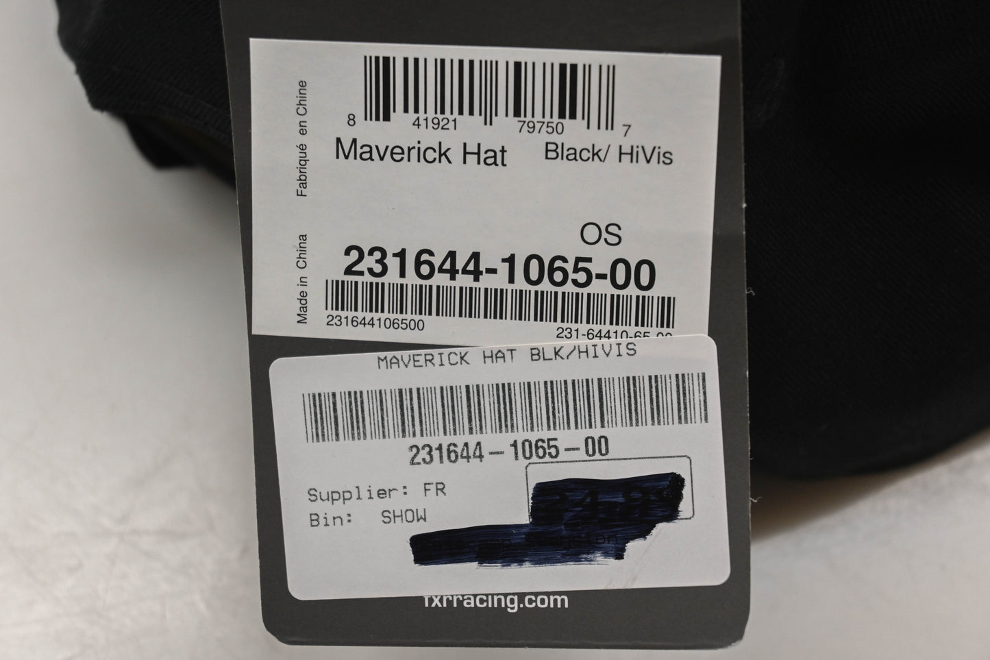 FXR 231644-1065-00 OS Black/HiVis Mavrick Hat NOS