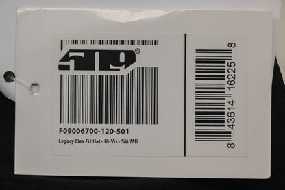 Ride509 F09006700-120-501 Small/Medium Black/Hi-Vis Legacy Flex Fit Hat NOS