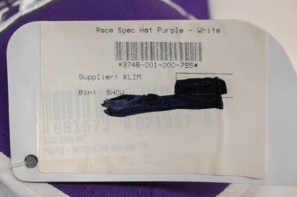 Klim 3746-001-000-795 Purple/White Race Spec Hat NOS