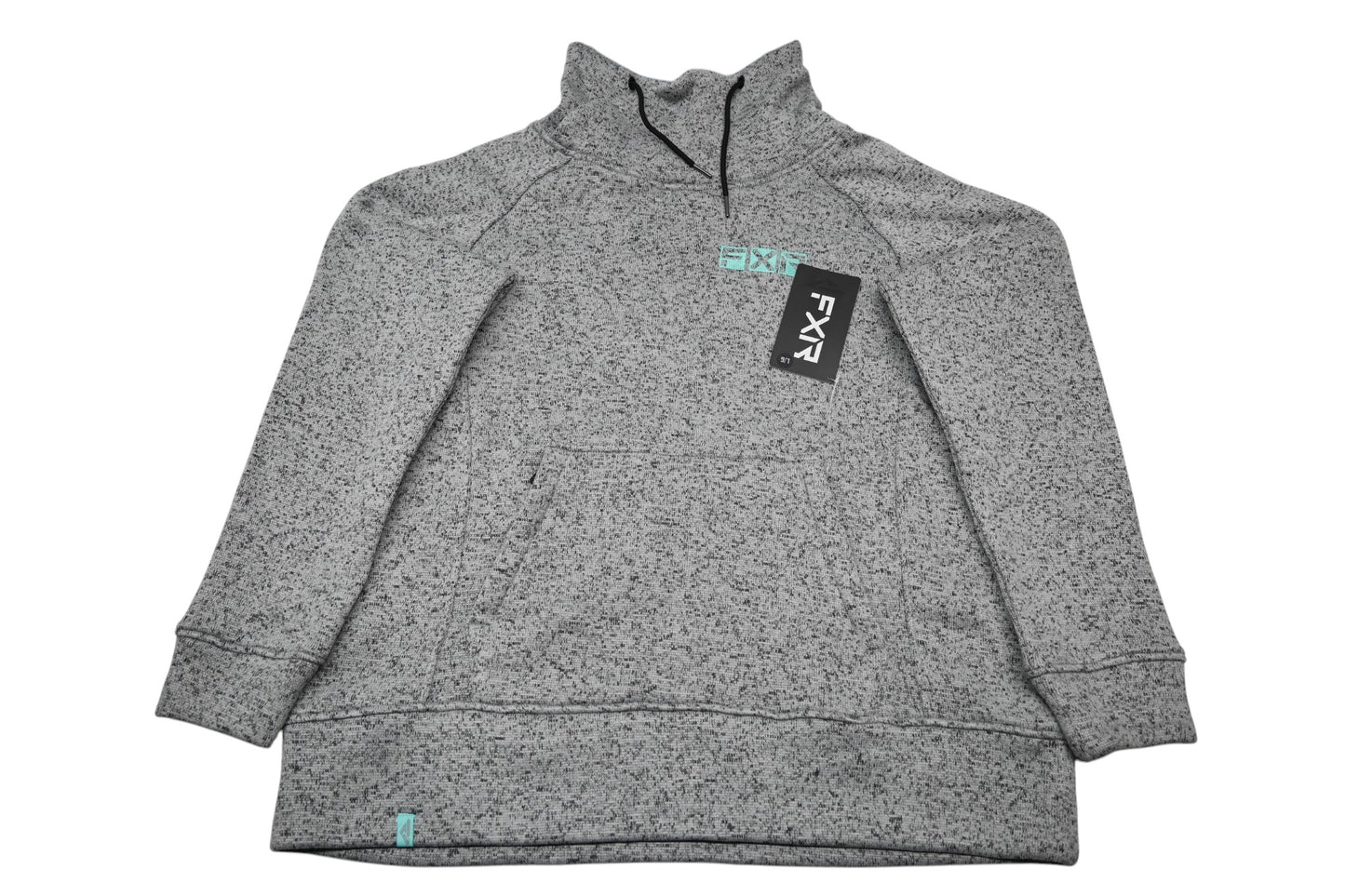FXR 231204-0752-13 Womens Large Grey Heather/Mint Ember Pullover Sweater NOS