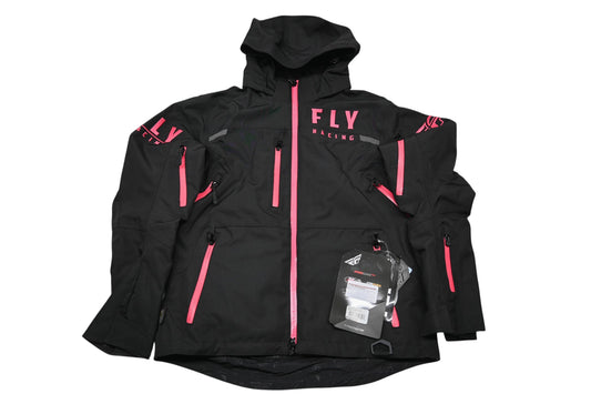 Fly Racing 470-4502XS Womens XS Black/Pink Carbon Jacket NOS