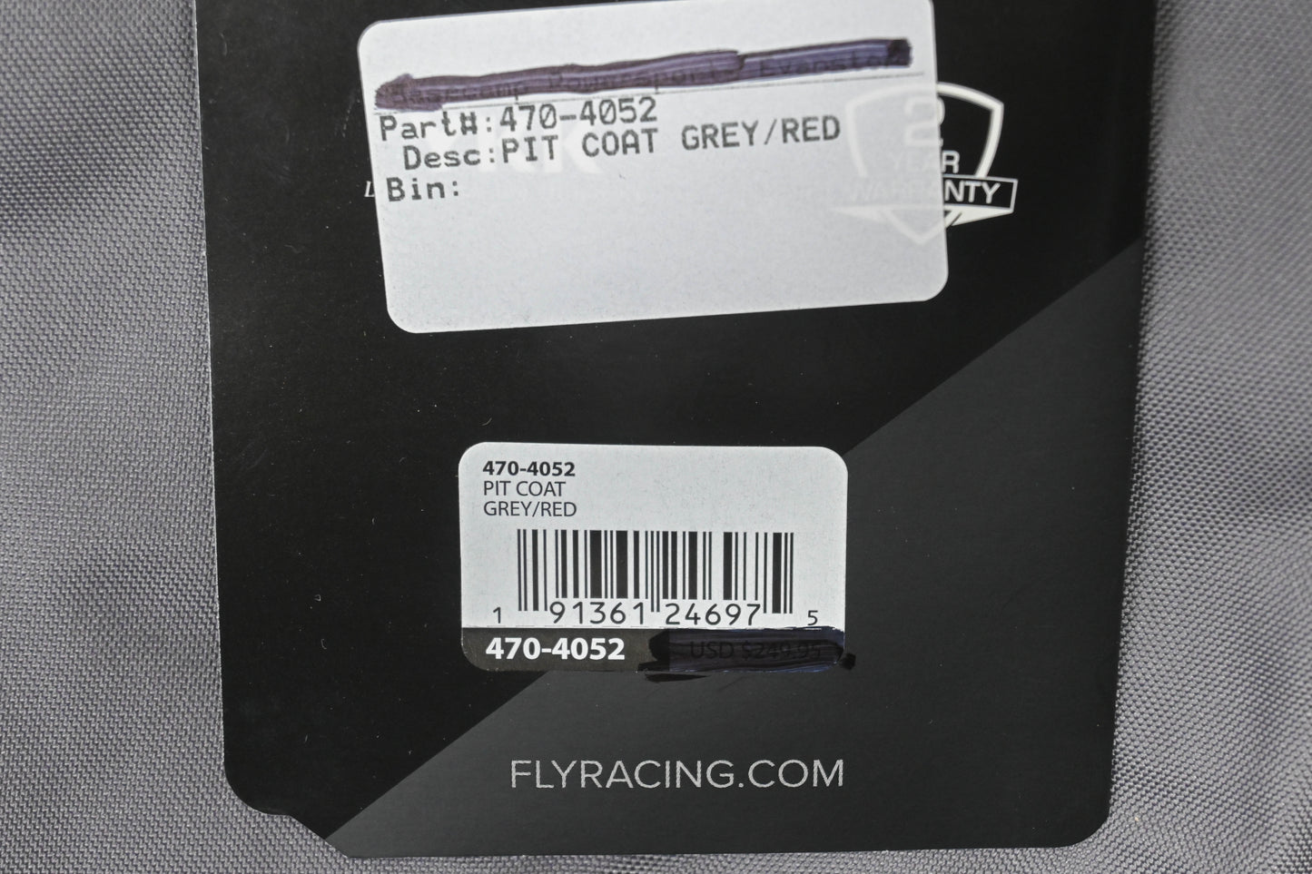 Fly Racing 470-4052 Grey/Red Pit Coat NOS