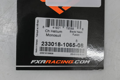 FXR 233018-1065-08 Child Size 8 Black/Neon Fusion Helium Monosuit NOS
