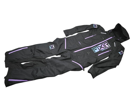 FXR 232912-1087-08 Womens Size 8 Black/Sky Blue-Lilac-White Fade Recruit Lite Monosuit NOS