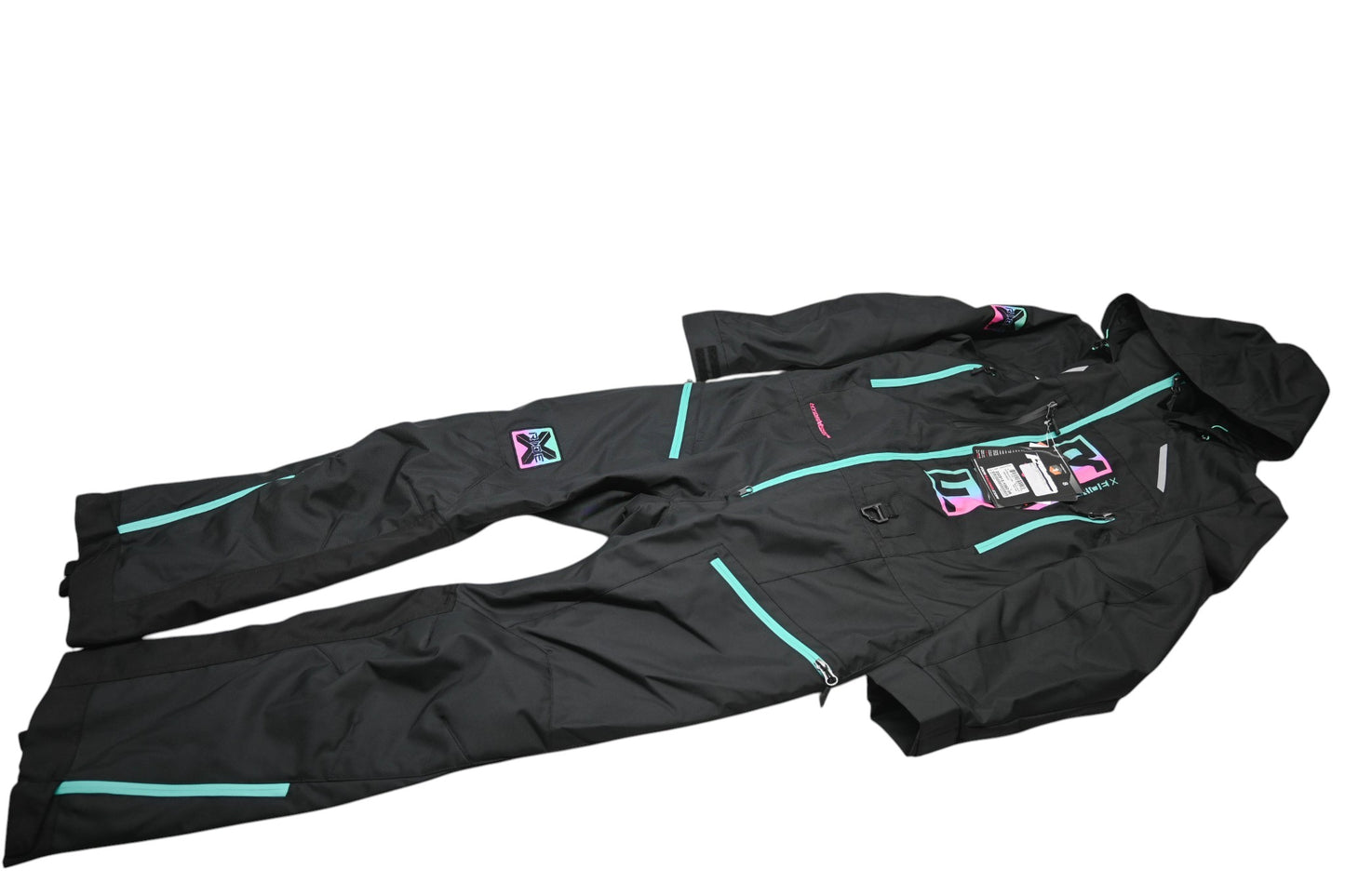 FXR 232912-1052-08 Womens Size 10 Black/Mint-E Pink Fade Recruit Lite Monosuit NOS