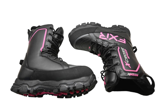FXR 230701-1090-41 8M/10W Black/Fuchsia X-Cross Speed Boots NOS