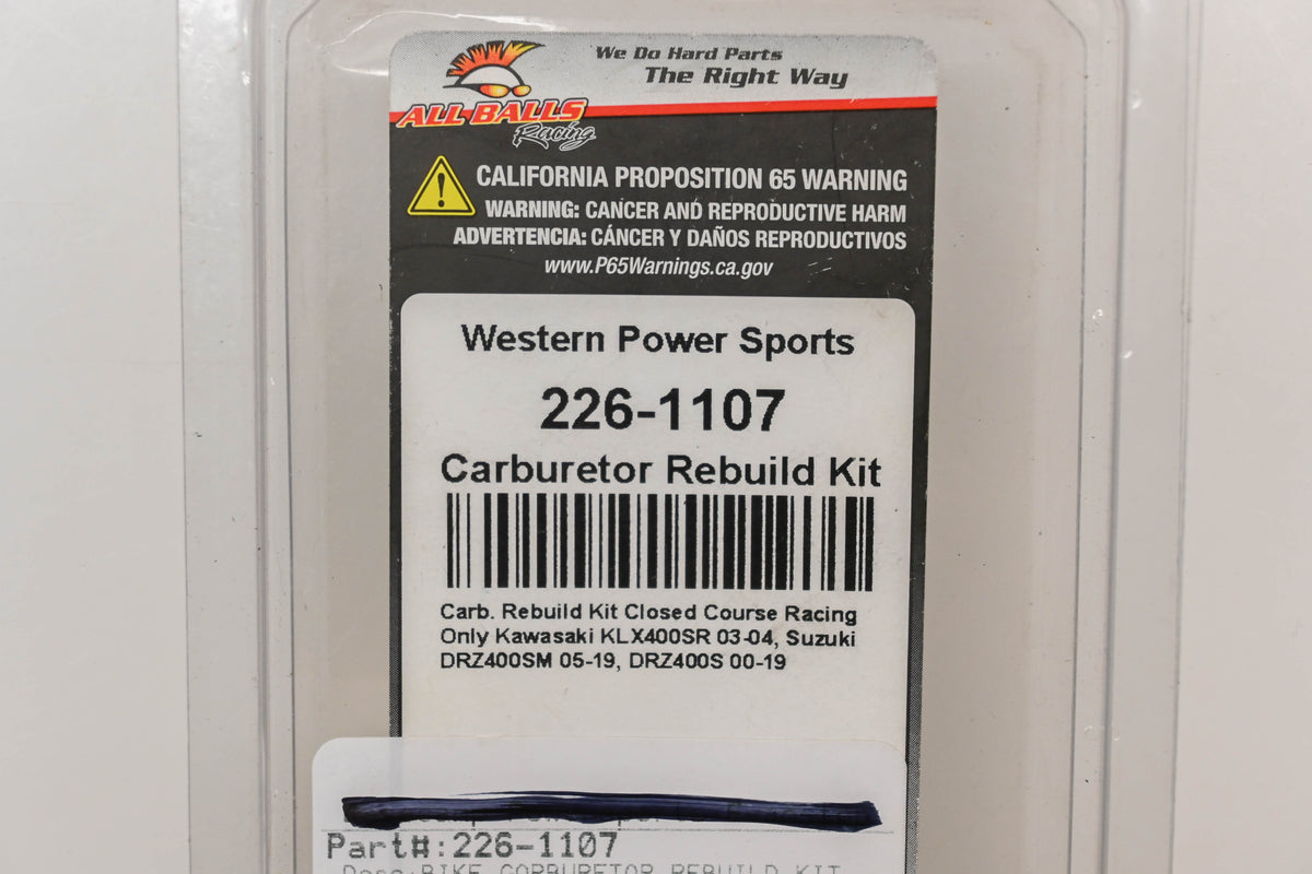 All Balls 226-1107 Carburetor Rebuild Kit NOS