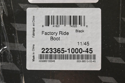 FXR 223365-1000-45 Size 11 Factory Ride Boots NOS
