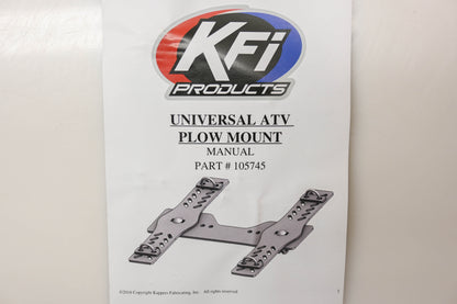 KFI 105745 Universal ATV Plow Mount Kit NOS