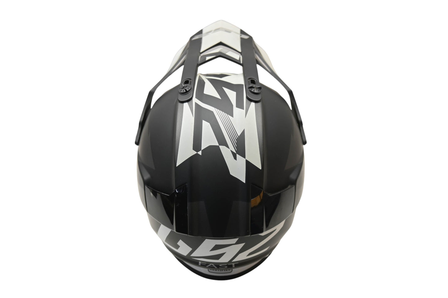 LS2 437-5022, MX437 Youth Small Black/Grey/White Fast Mini Helmet NOS