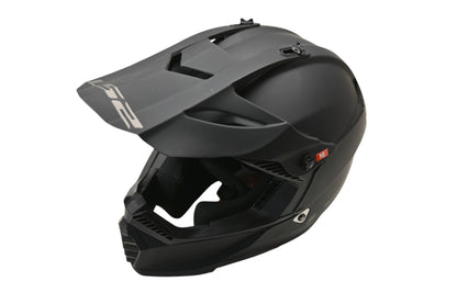 LS2 437G-4153, MX437-13 Medium Solid Matte Black Gate Youth Helmet NOS