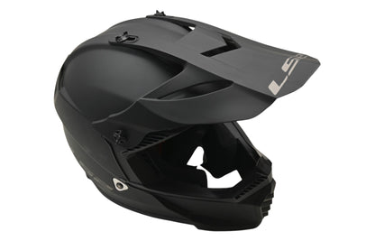 LS2 437G-4154, MX437-13 Large Solid Matte Black Gate Youth Helmet NOS