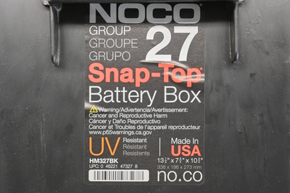 NOCO HM327BK Snap-Top Battery Box Kit NOS