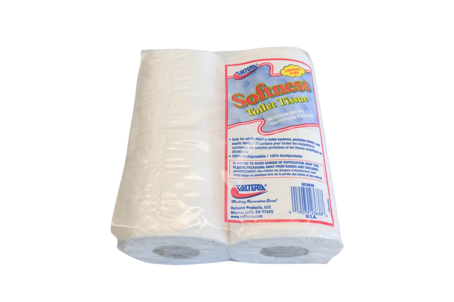 Valterra Q23638 2-Ply 4-Pack Softness Double Roll Toilet Tissue NOS