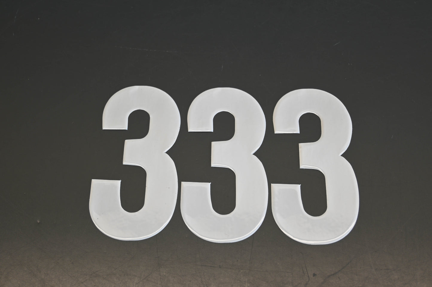 Dirt Digits XT43W-3 2" x 4" White #3 Decals Qty 3 NOS