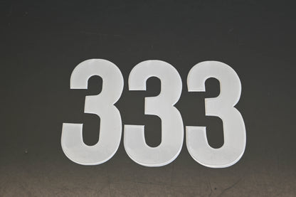 Dirt Digits XT43W-3 2" x 4" White #3 Decals Qty 3 NOS