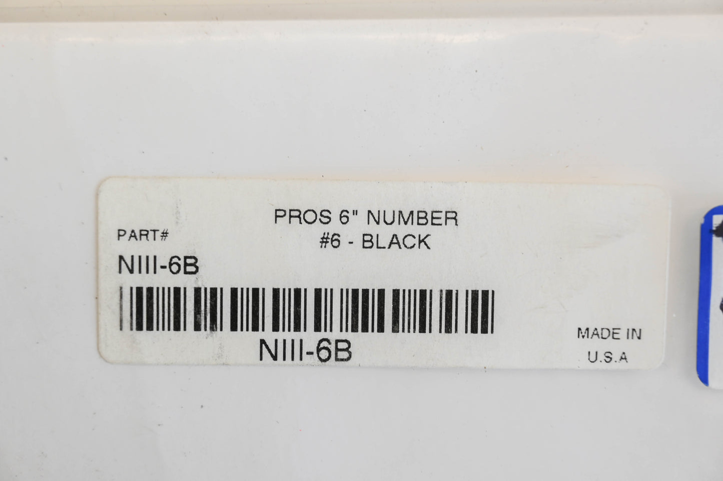 N-Style NIII-6B 6" x 2.75" Black #6 or #9 Decals Qty 3 NOS