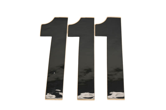 N-Style NIII-1B 6" x 2.75" Black #1 Decals Qty 3 NOS