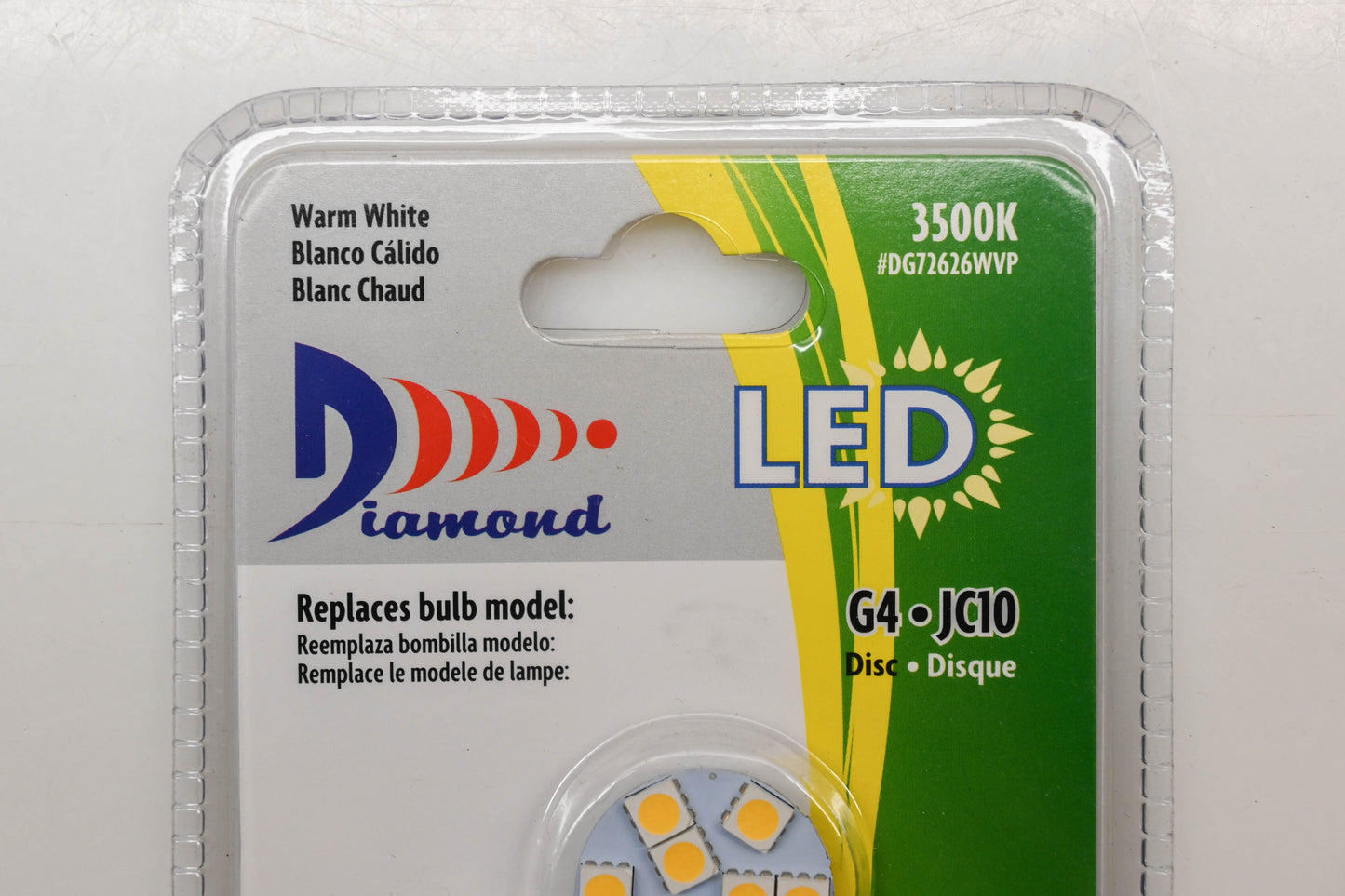 Diamond DG72626WVP Warm White LED Bulbs Qty 2 NOS