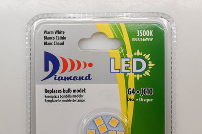Diamond DG72626WVP Warm White LED Bulbs Qty 2 NOS