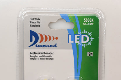 Diamond DG72610VP Cool White LED Bulbs Qty 2 NOS