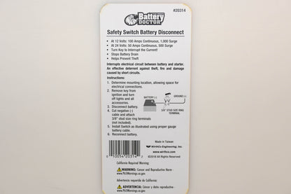 WirthCo 20314 12V Battery Disconnect Switch Kit NOS