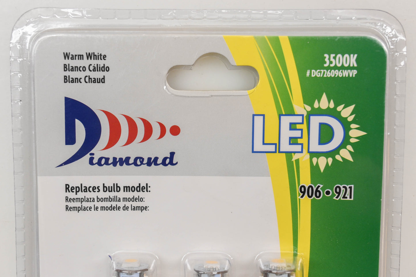Diamond DG726096WVP Warm White LED Bulbs Qty 6 NOS